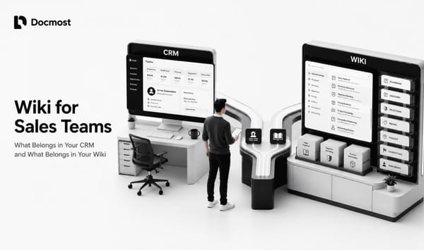 Wiki for Sales Teams: What Belongs in Your CRM vs. Your Wiki